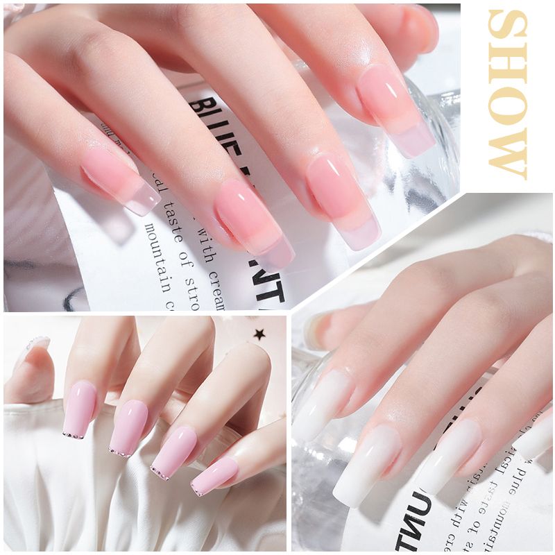 Nail Art Kit With Polygel Nail Varnish Nail Lamp Base&Top Coat Etc