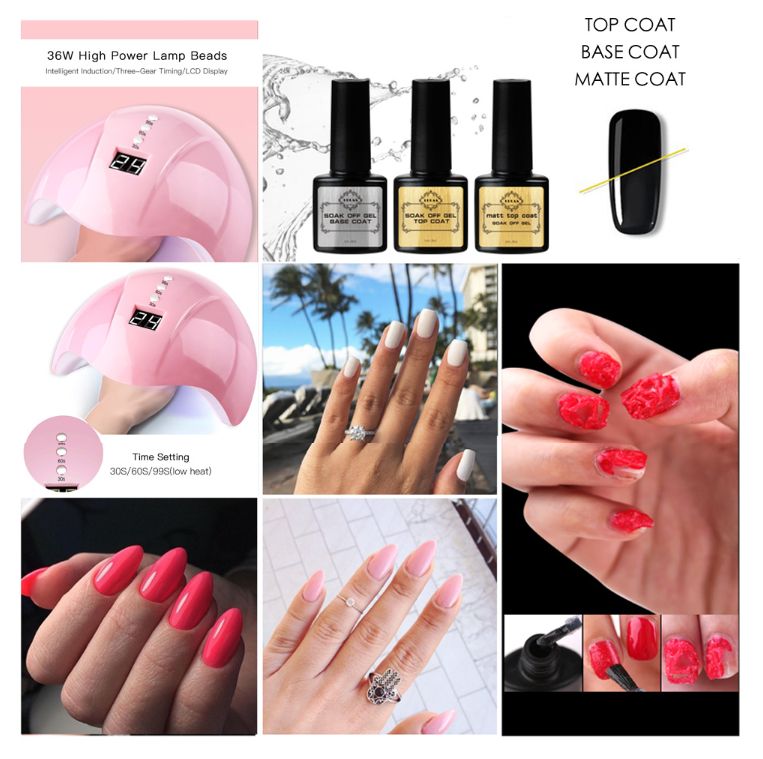 18PCS Nail Art Tools With 36W LED Nail Lamp And Tools Private Label Manicure Tools Set