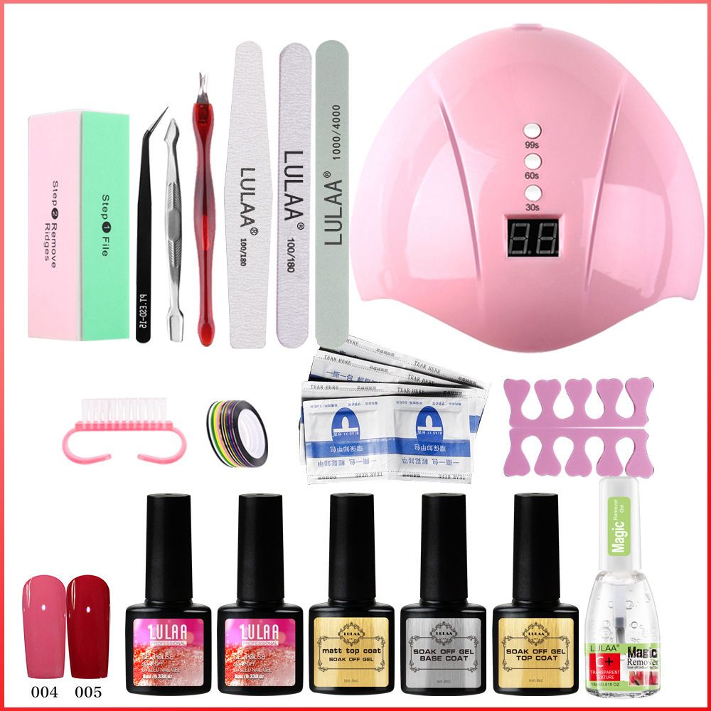 18PCS Nail Art Tools With 36W LED Nail Lamp And Tools Private Label Manicure Tools Set