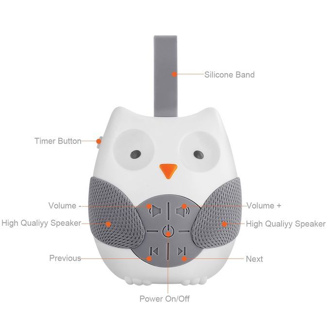 Baby Sleep Sensor Toy Owl White Noise Music Player
