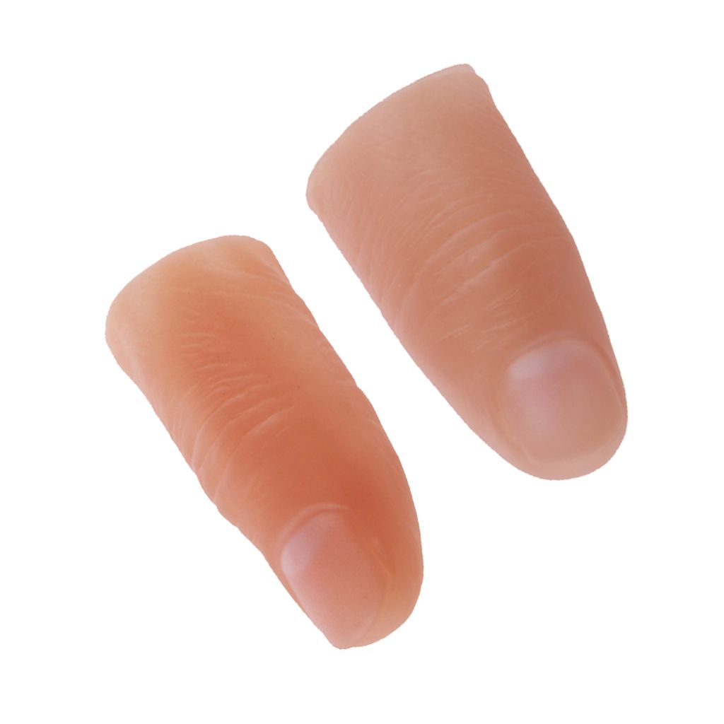 2Pcs Funny Thumb Tip Finger Magic Trick Joke  Toy Supply Soft