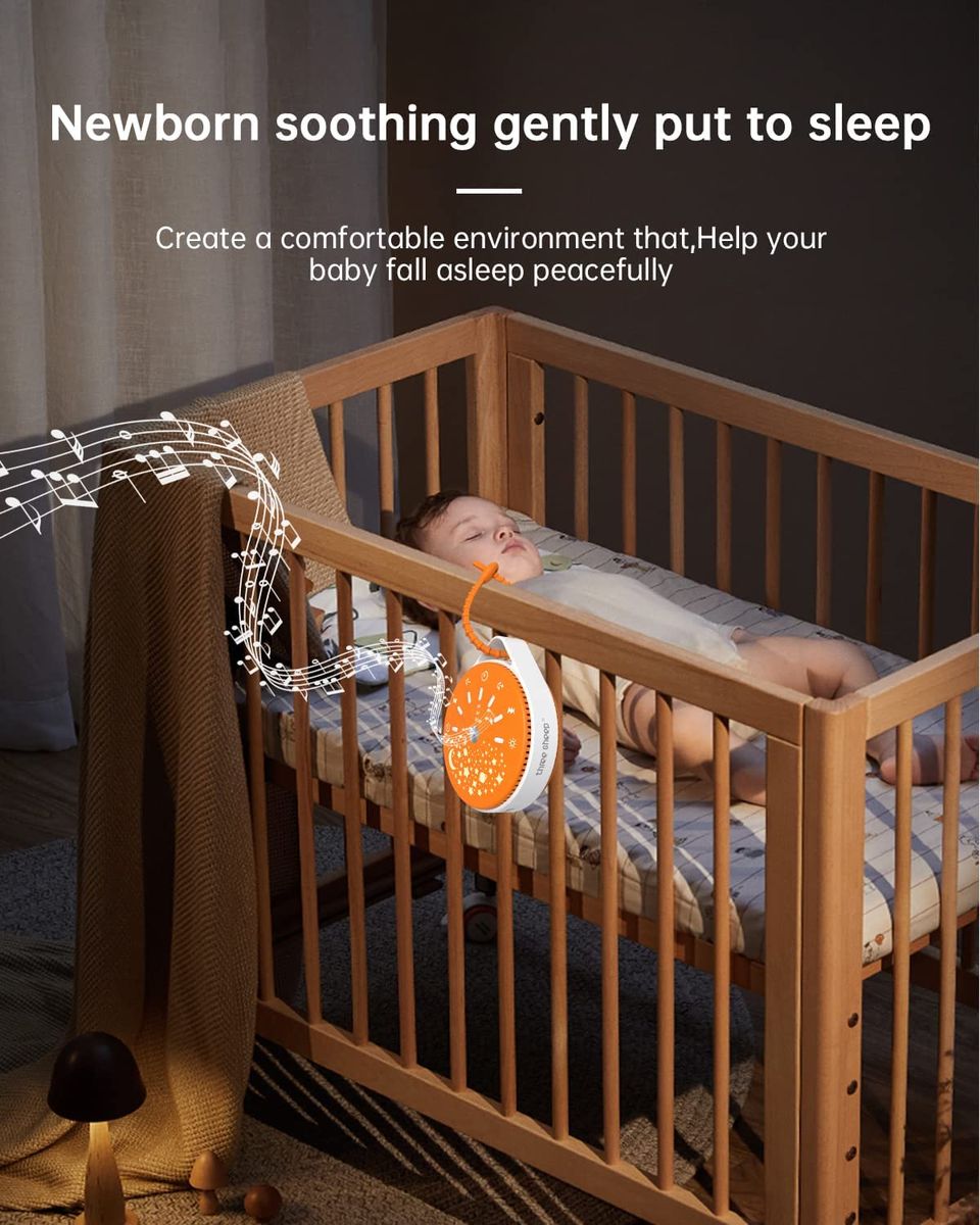Portable Noise Machine For Baby, 7 Color Light 10 Soothing, Natural Sound Machine For Adults With Volume Control.  Nice Gift