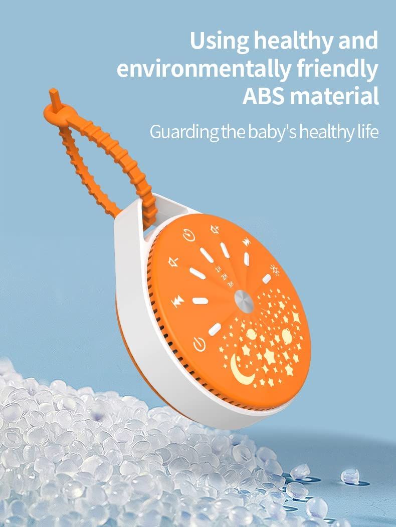 Portable Noise Machine For Baby, 7 Color Light 10 Soothing, Natural Sound Machine For Adults With Volume Control.  Nice Gift