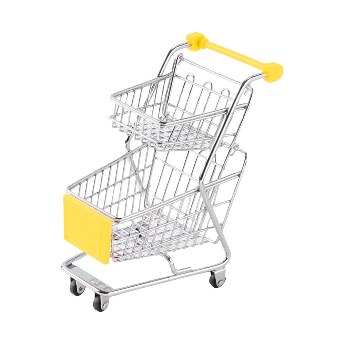 2 Mini Trolley Provisions Children Play Toy Supermarket Trolley Push