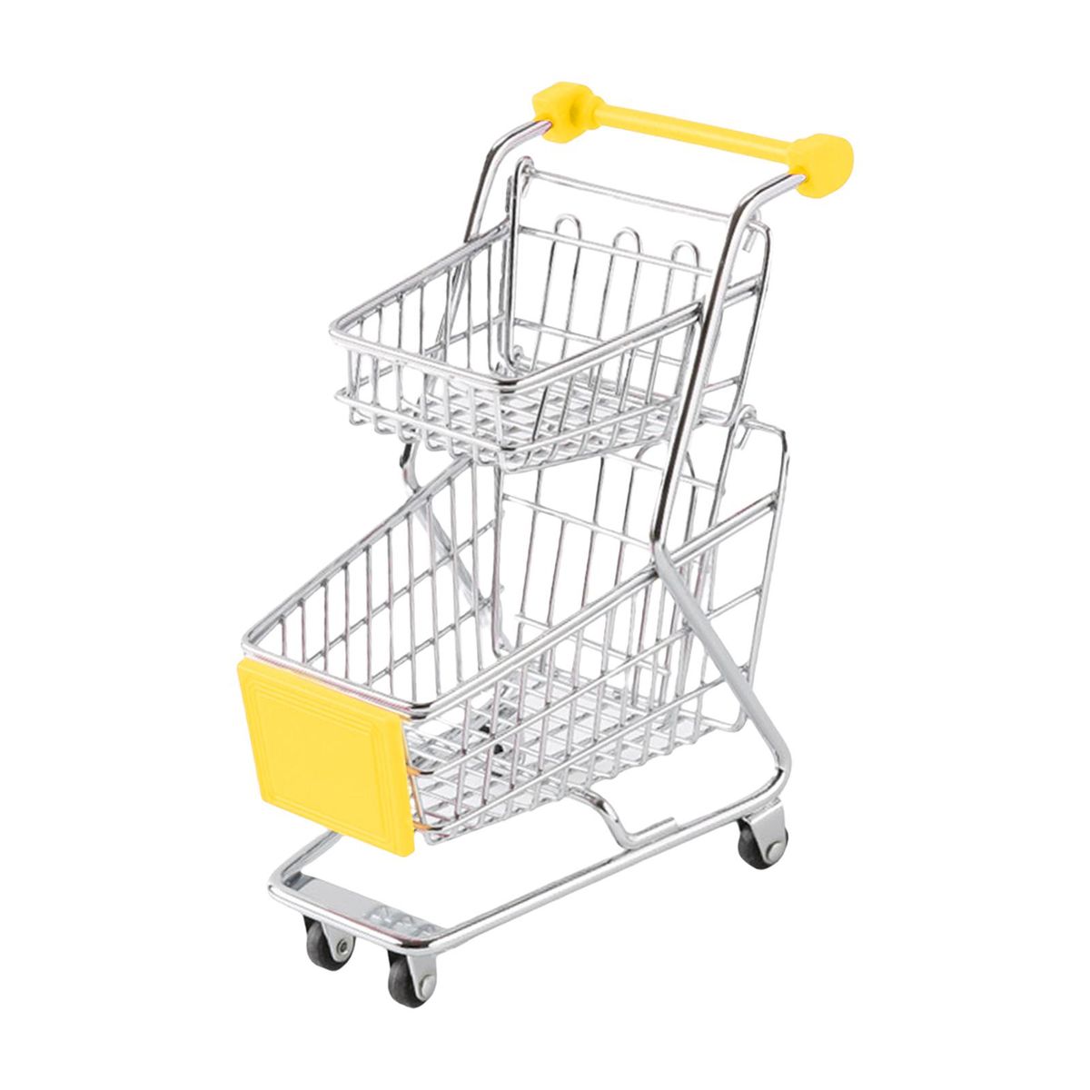 2 Mini Trolley Provisions Children Play Toy Supermarket Trolley Push
