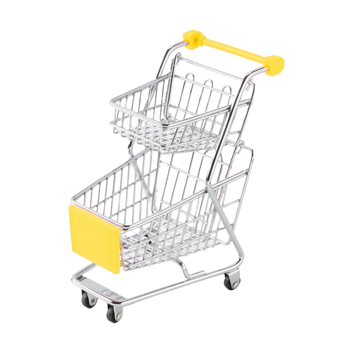 2 Mini Trolley Provisions Children Play Toy Supermarket Trolley Push