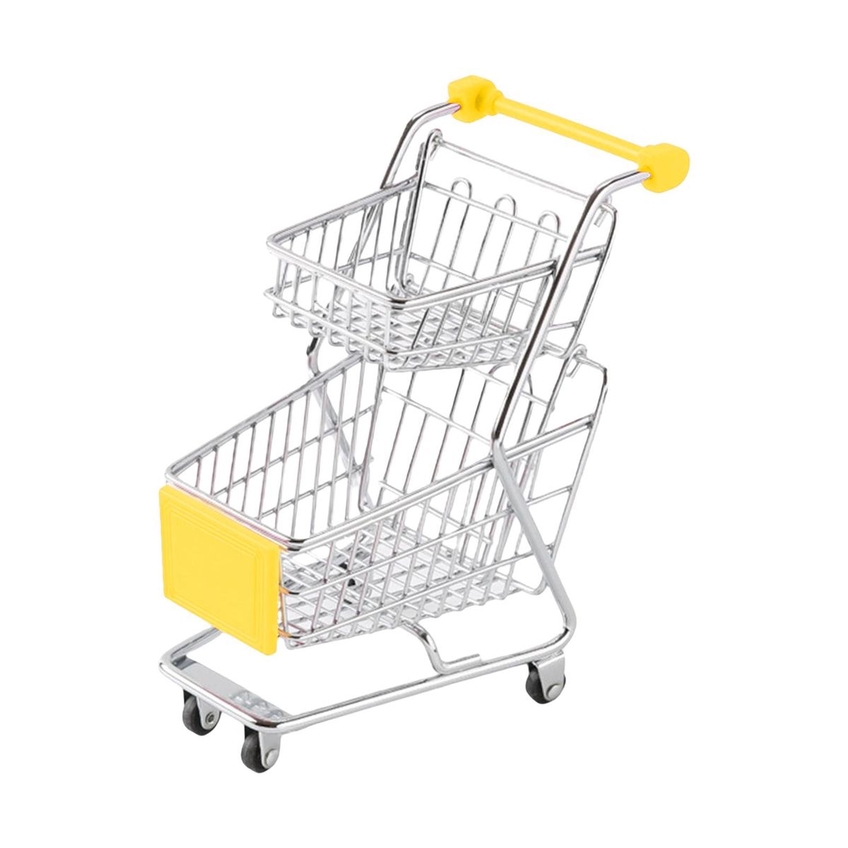 2 Mini Trolley Provisions Children Play Toy Supermarket Trolley Push