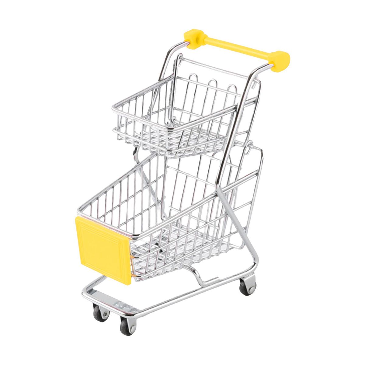 2 Mini Trolley Provisions Children Play Toy Supermarket Trolley Push
