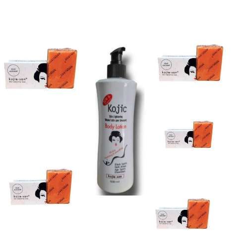 Skin Lightening Kojic  Lotion + 5pcs Soap