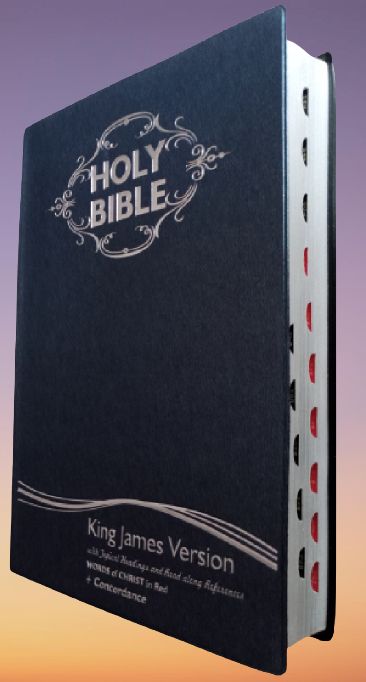 KJV Giant Print Bible,Charcoal Color,Simulated Leather References Bible
