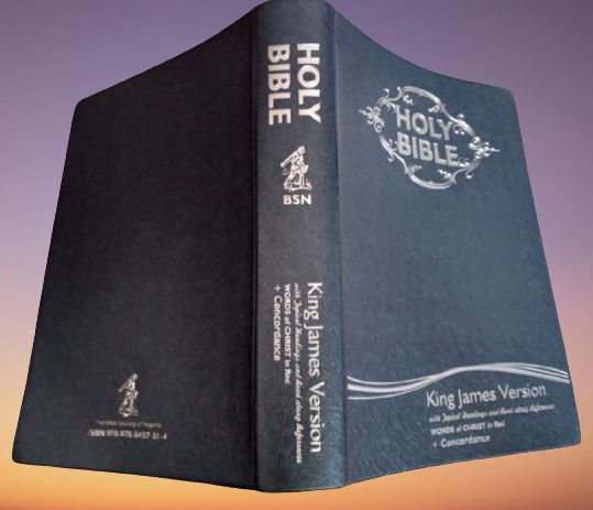 KJV Giant Print Bible,Charcoal Color,Simulated Leather References Bible