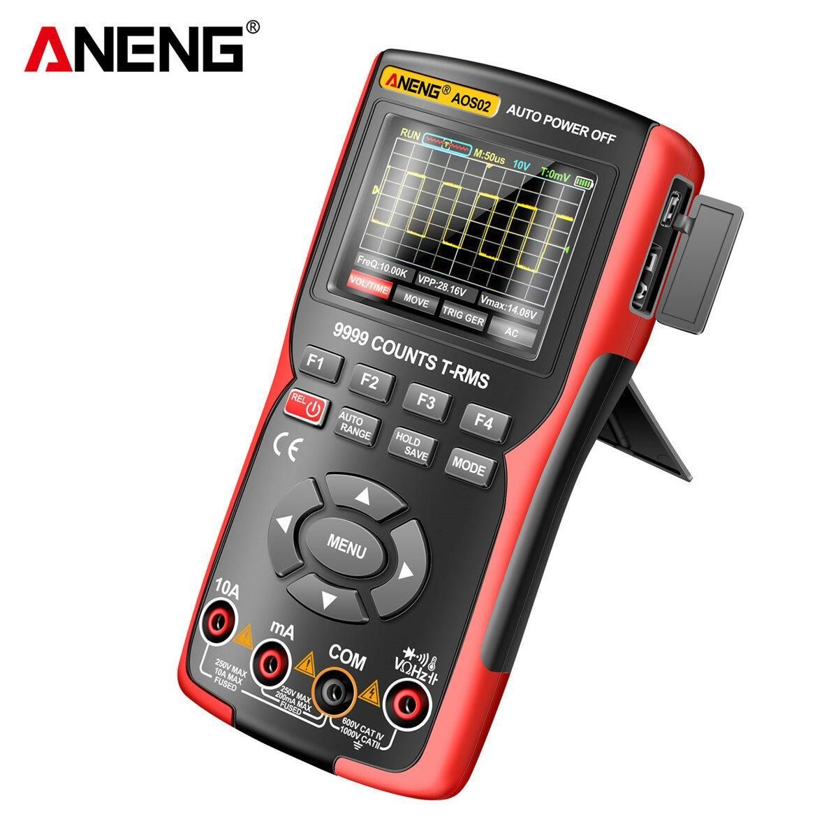 ANENG AOS02 9999 Counts Digital Professional Oscilloscope Multimeter 48M/S 10MHZ PC Waveform Data Storage True RMS Tranistor