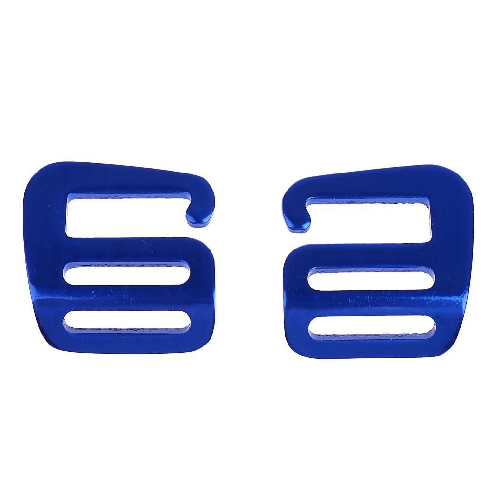 2-Pair 1'' Aluminium Alloy G Hook Webbing Buckle For Backpack Belt