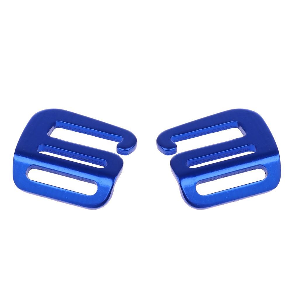 2-Pair 1'' Aluminium Alloy G Hook Webbing Buckle For Backpack Belt