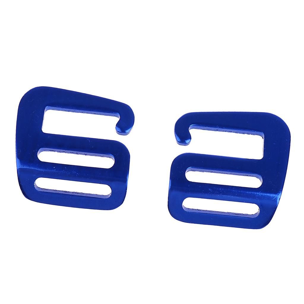 2-Pair 1'' Aluminium Alloy G Hook Webbing Buckle For Backpack Belt