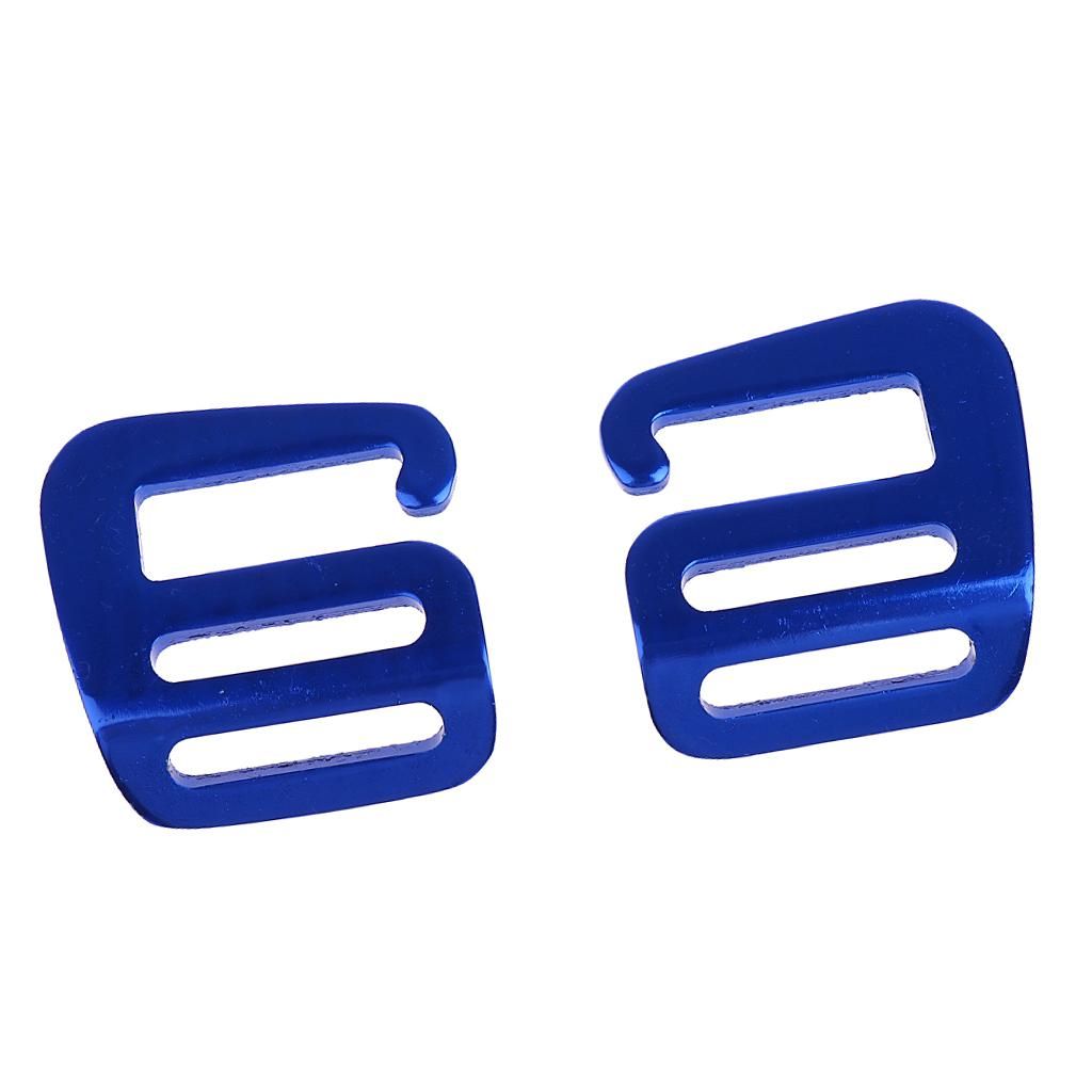 2-Pair 1'' Aluminium Alloy G Hook Webbing Buckle For Backpack Belt