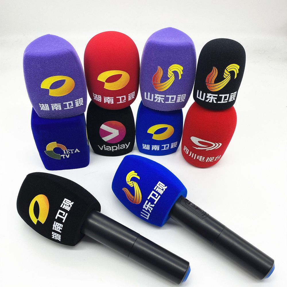 Flocking Mic Sponge Printing Covers Customized Microphone