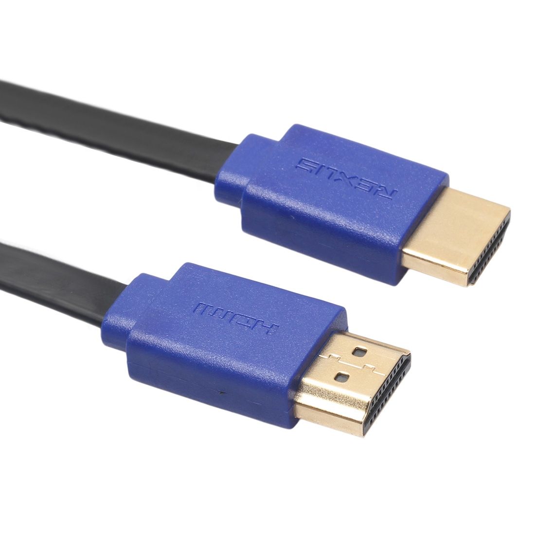 1m HDMI 1.4 (1080P) Gold Plated Connectors HDMI Male To HDMI Male Retractable Flat Cable(Black)