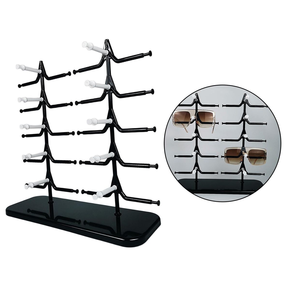 5 Layer Sunglasses Eyeglass Rack Glasses Display Stand