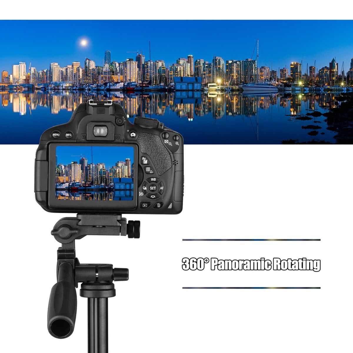 3-Way Pan Tilt Head 360° Panoramic 3KG Payload With Handle
