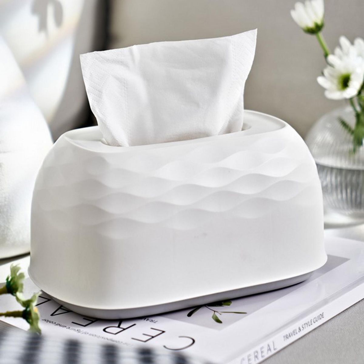 Tissue Holder Great Stickiness Paper Box White