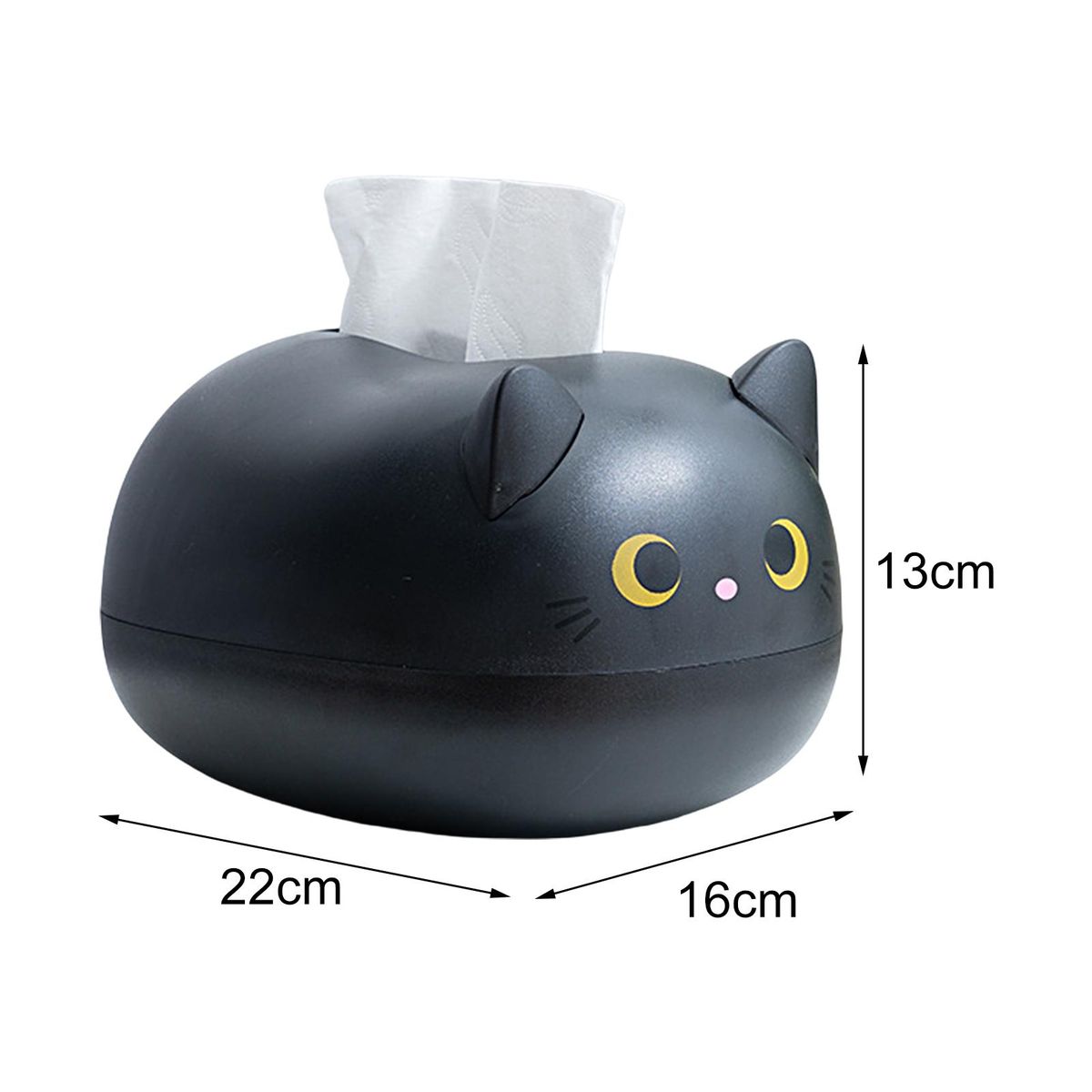 Napkin Box Cartoon Cat Napkin Organizer Box Black