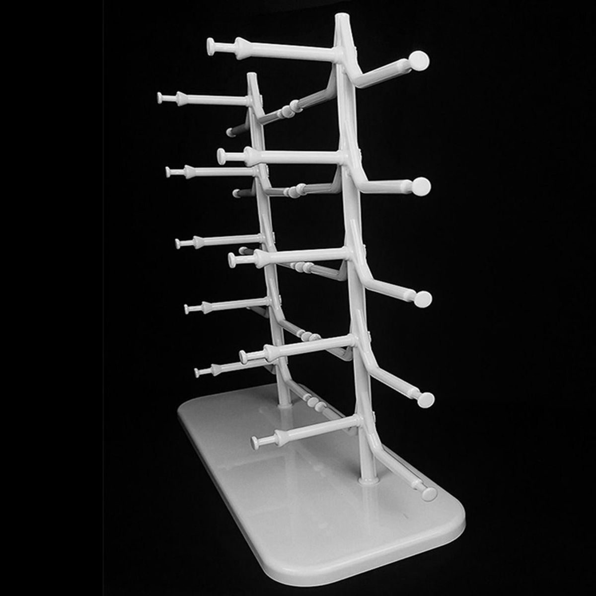 Sunglasses Rack Shelf Frame Glasses Display Stand Organizer Show White