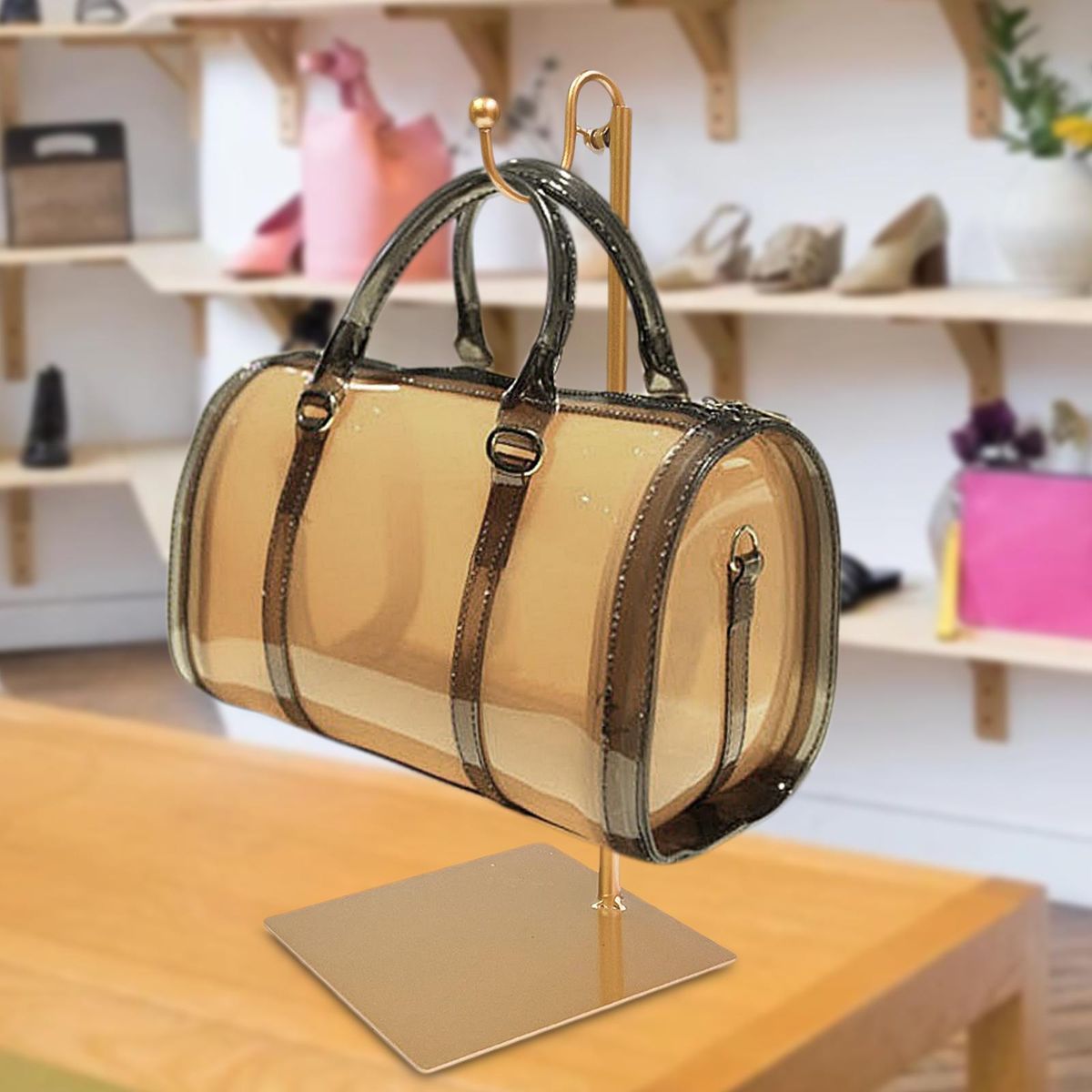 Handbag Purse Display Stand Hanger Hanging Hook Retail Gold