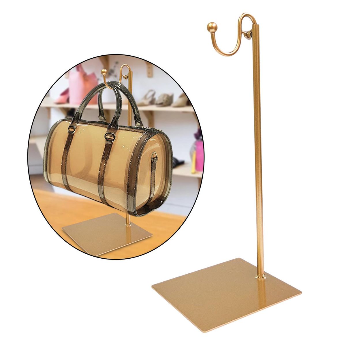 Handbag Purse Display Stand Hanger Hanging Hook Retail Gold