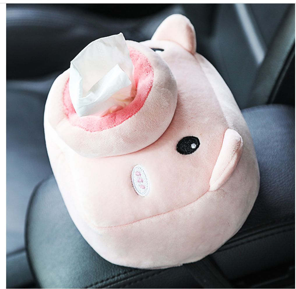 Cute Cartoon Car Tissue Box Plush Napkin Holder Universal