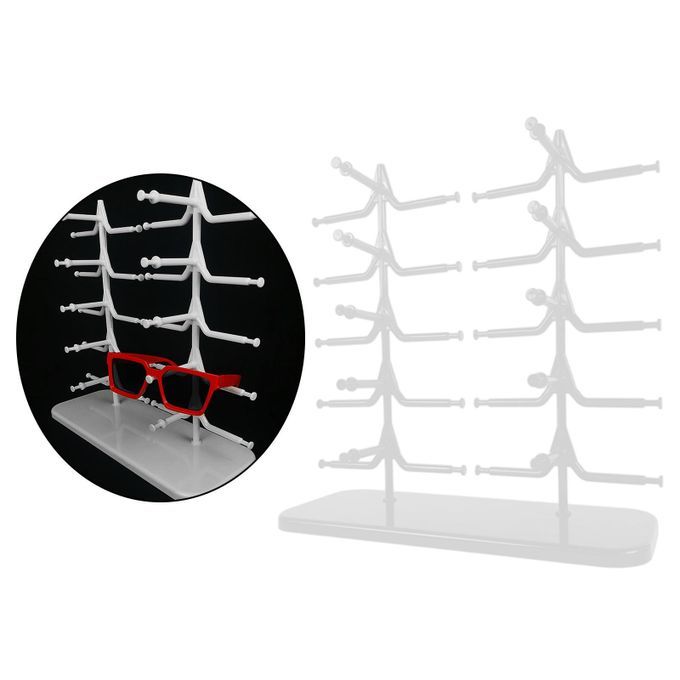 Sunglasses Eyeglass Rack Glasses Display Stand Holder Organizer White