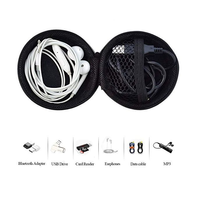 Earphones/buds, Jewellery Black Storage Case Bag