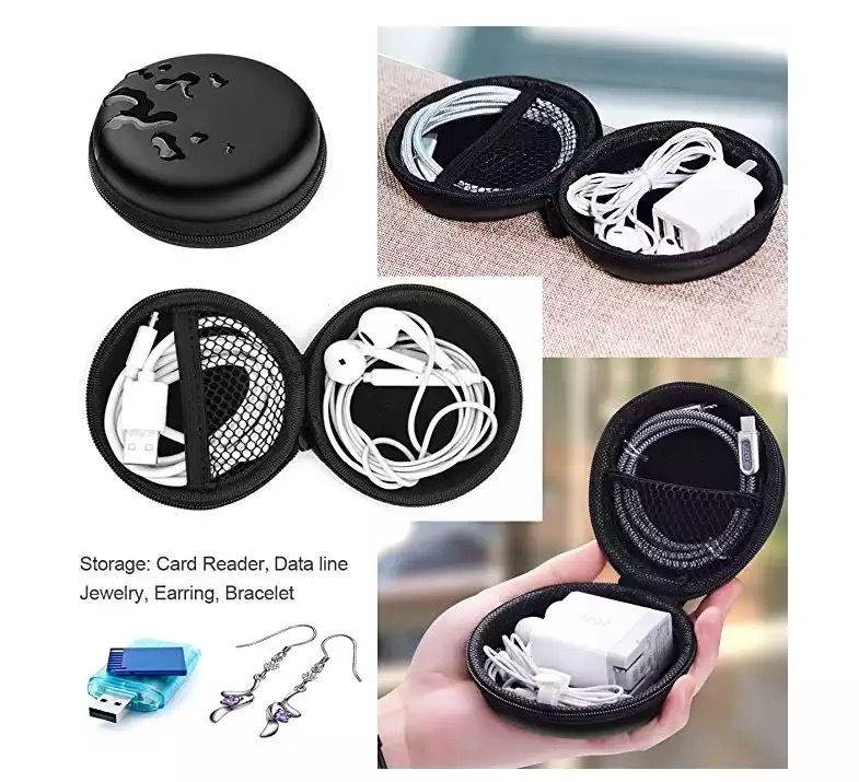 Earphones/buds, Jewellery Black Storage Case Bag