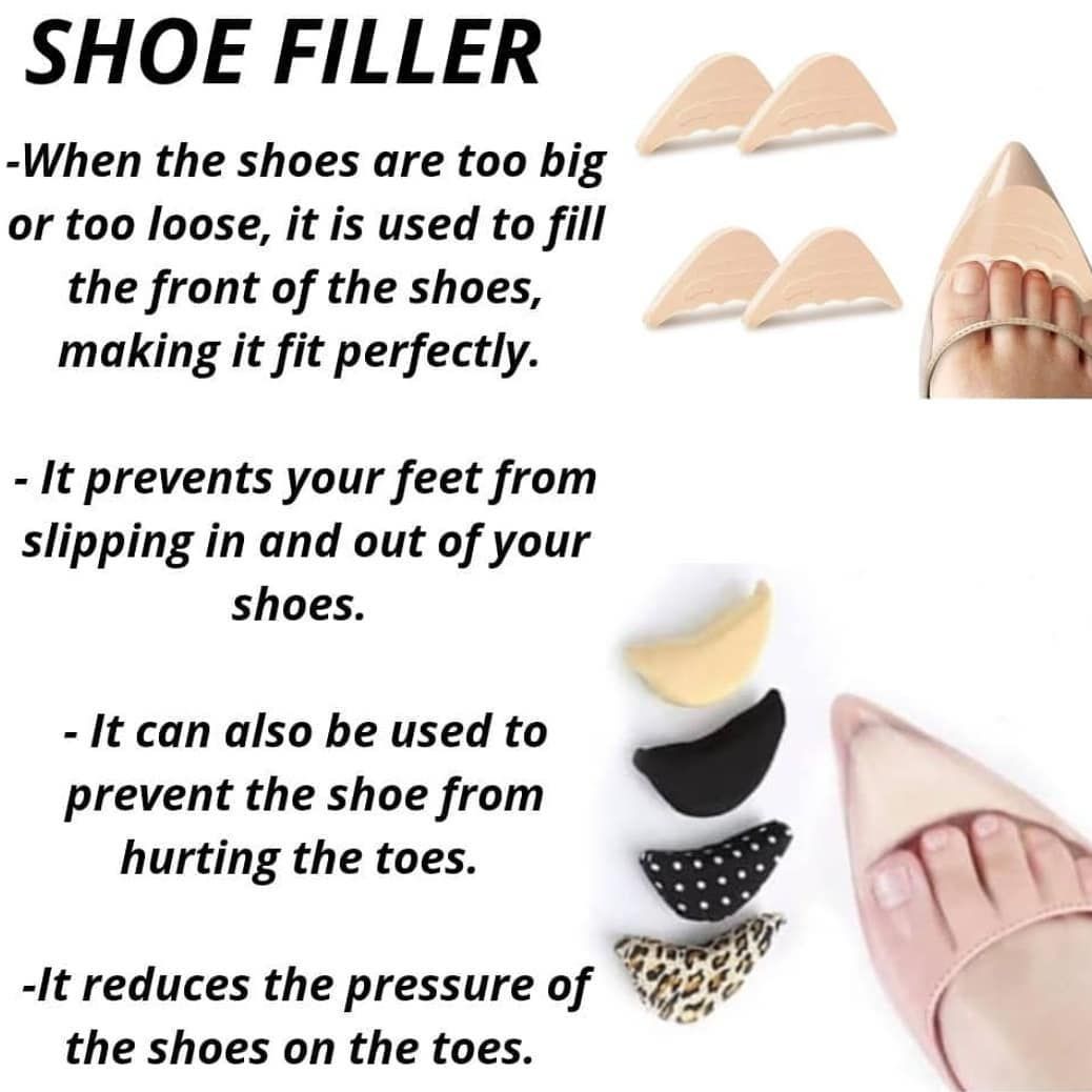 Shoe Filler Inserts Adjustable Toe Plug Reusable For  Big Shoes