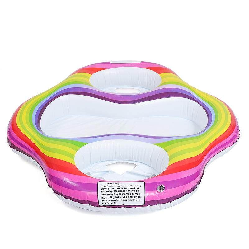 Inflatable Twin Baby Double Swiming Float Seat Pool? Water Fun Toys Boat