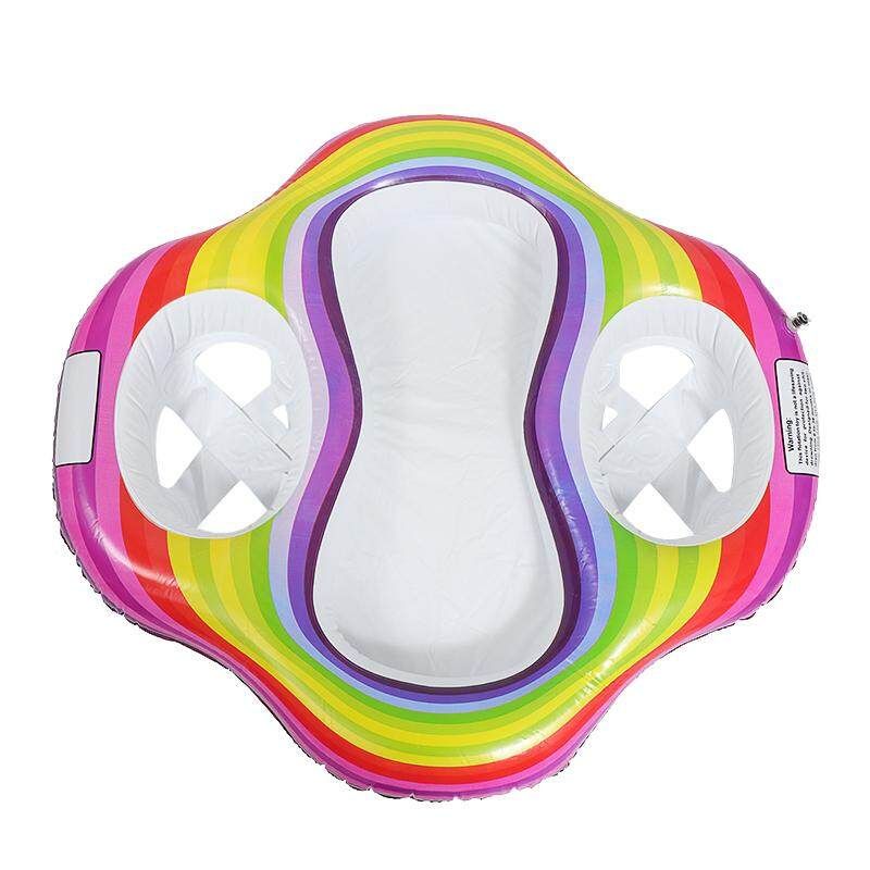 Inflatable Twin Baby Double Swiming Float Seat Pool? Water Fun Toys Boat