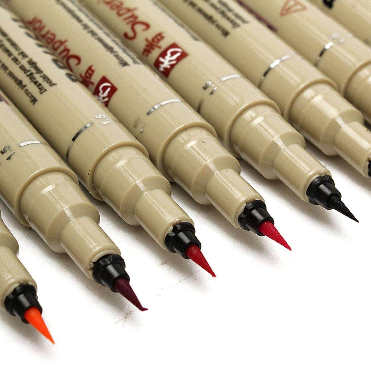 12 Colors Art Manga Brush Head Paint Copic Graphic Sketch Drawing Markers Pen