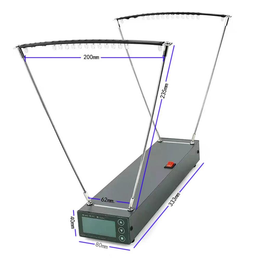 Velocimetry Speed Measuring Instrument 0-2000MPS Bow Velocity Measurement Tool Aluminum Alloy Professional Canopy-type Speedometer