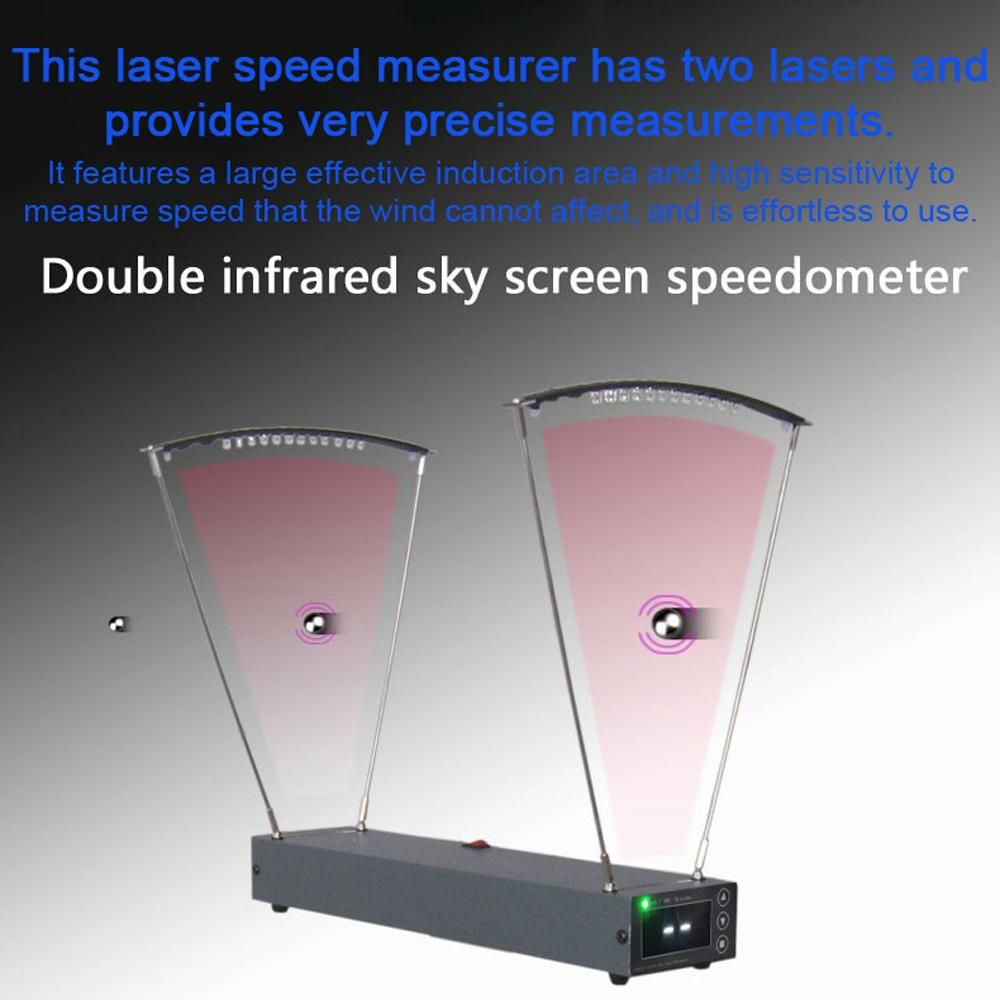Velocimetry Speed Measuring Instrument 0-2000MPS Bow Velocity Measurement Tool Aluminum Alloy Professional Canopy-type Speedometer