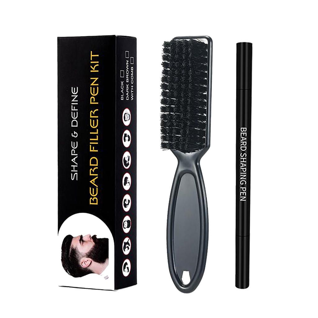 2 In 1 Hair Beard Filler Pen Pencil Sharpen & Define Patchy Beards