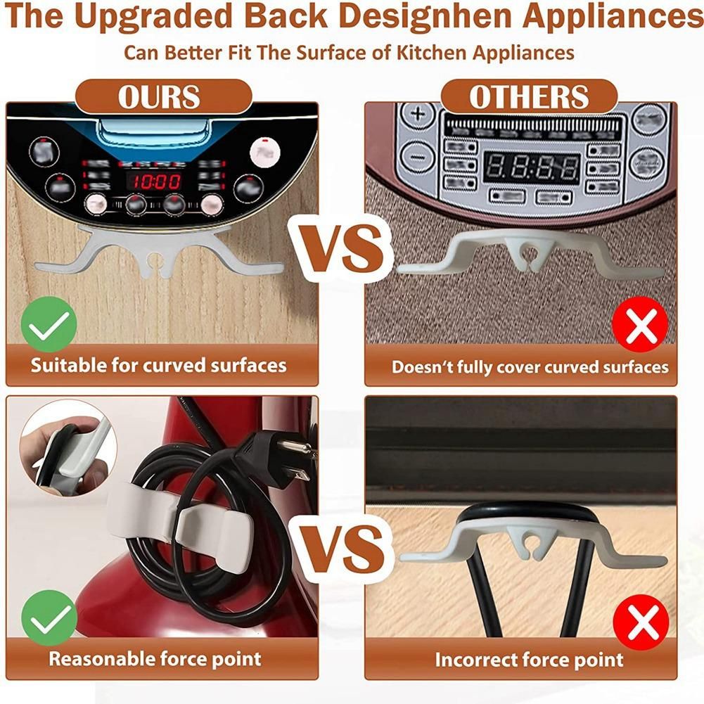 4PCS Cord Organizer for Appliances Kitchen, Cord Wrap Cord