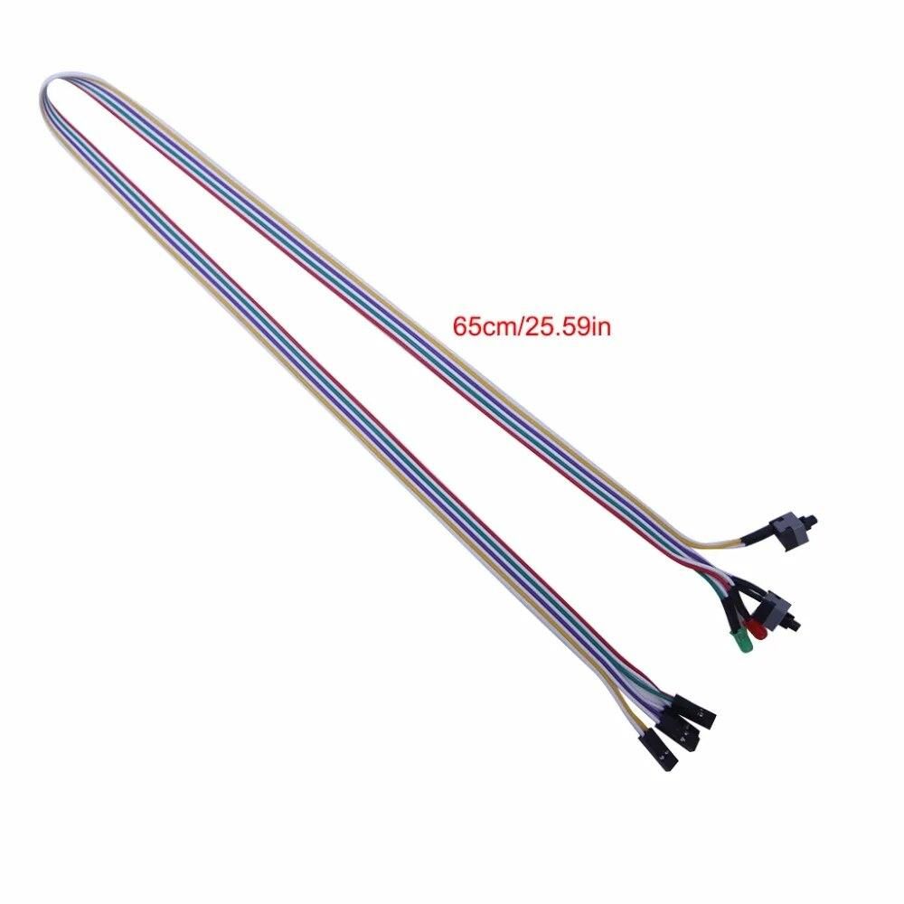 65cm Desktop Computer PC Case ATX Power On Reset Switch Cable With HDD LED Light