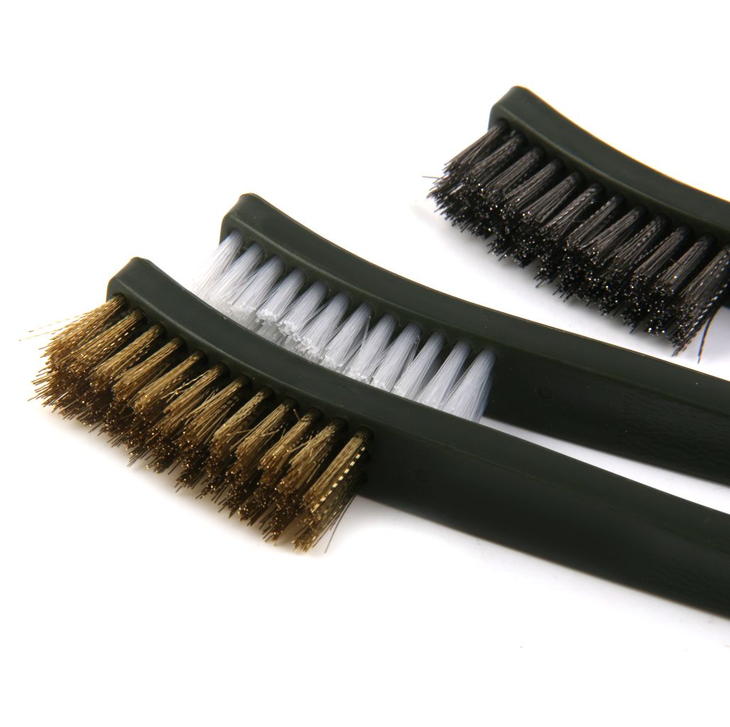3Pc Double End Stainless Brush Brass Brush Nylon Brush Cleaning Tool