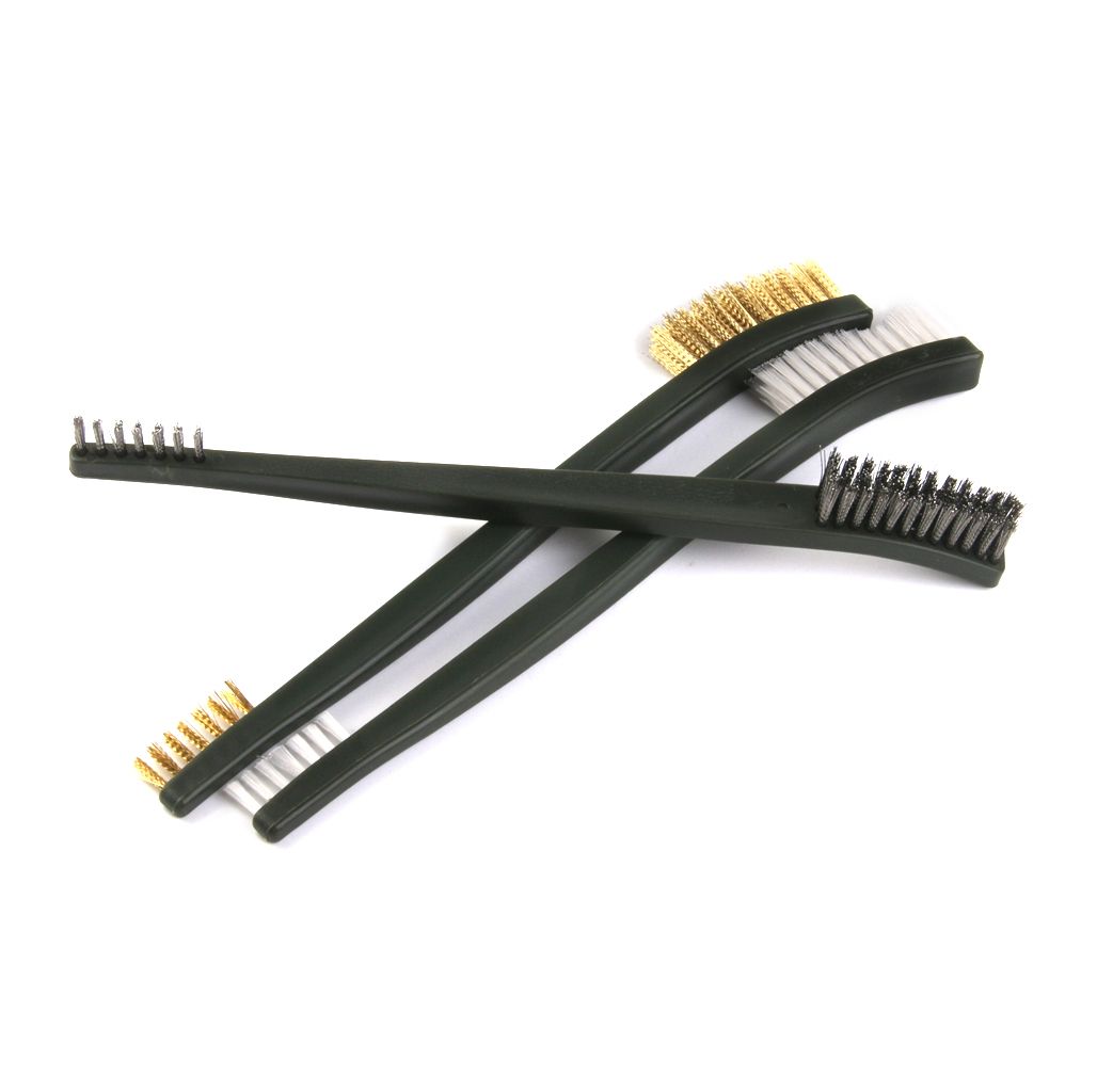 3Pc Double End Stainless Brush Brass Brush Nylon Brush Cleaning Tool