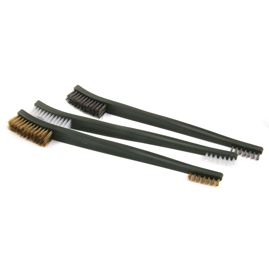 3Pc Double End Stainless Brush Brass Brush Nylon Brush Cleaning Tool