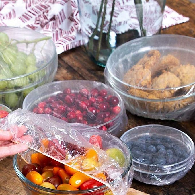 100p S Fresh Keeping Bags Stret Hy For Food Storage Plasti  Stret H Lids-transparent-ordinary Transparent Bag