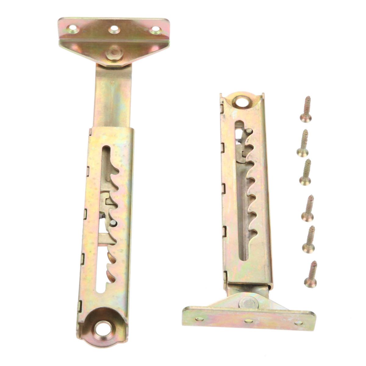 2pcs/1 Pair Angle Lifting Rod Desk 7 Gear Adjusting Hinge Angle Hinge With Bracket Furniture Hardware With Screws
