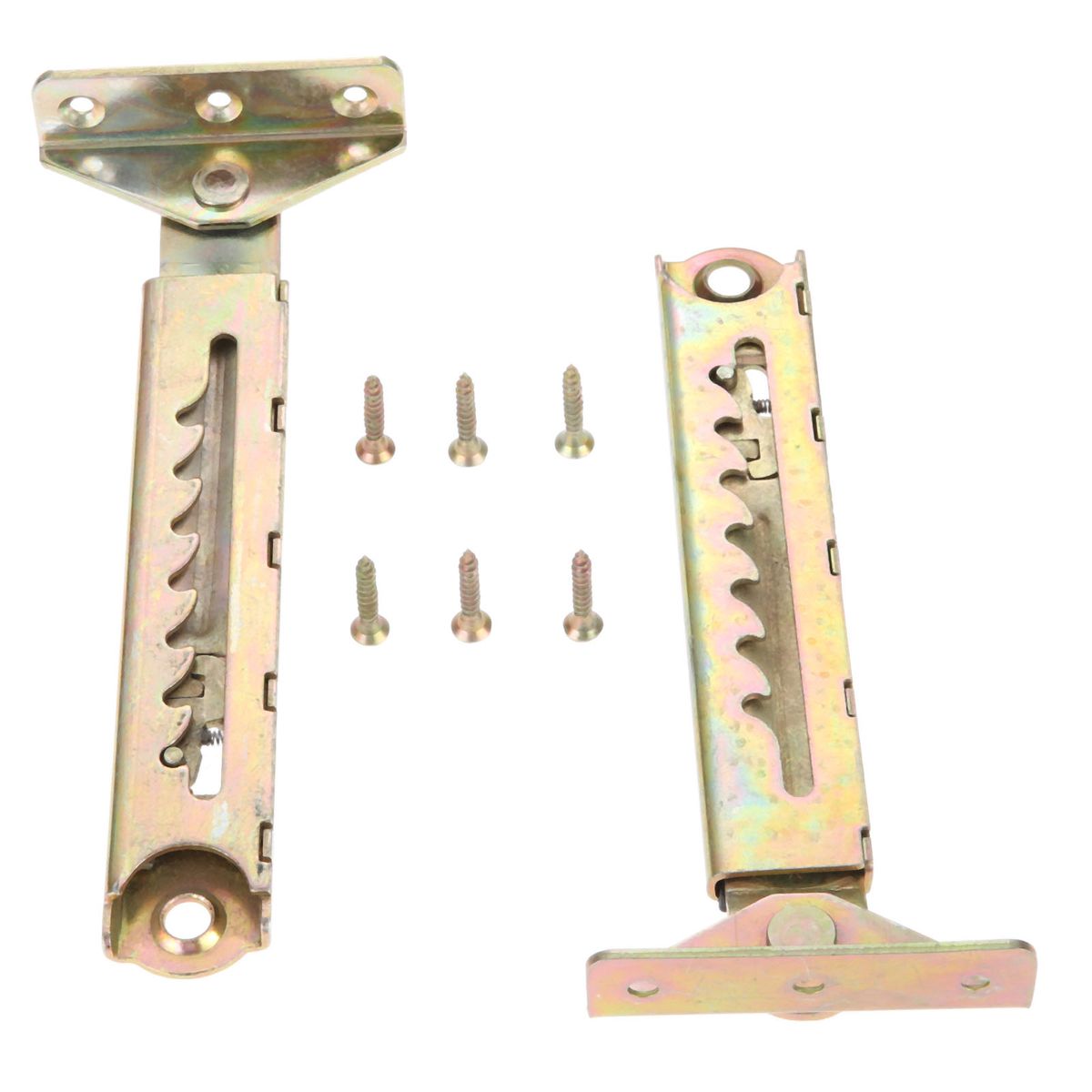 2pcs/1 Pair Angle Lifting Rod Desk 7 Gear Adjusting Hinge Angle Hinge With Bracket Furniture Hardware With Screws