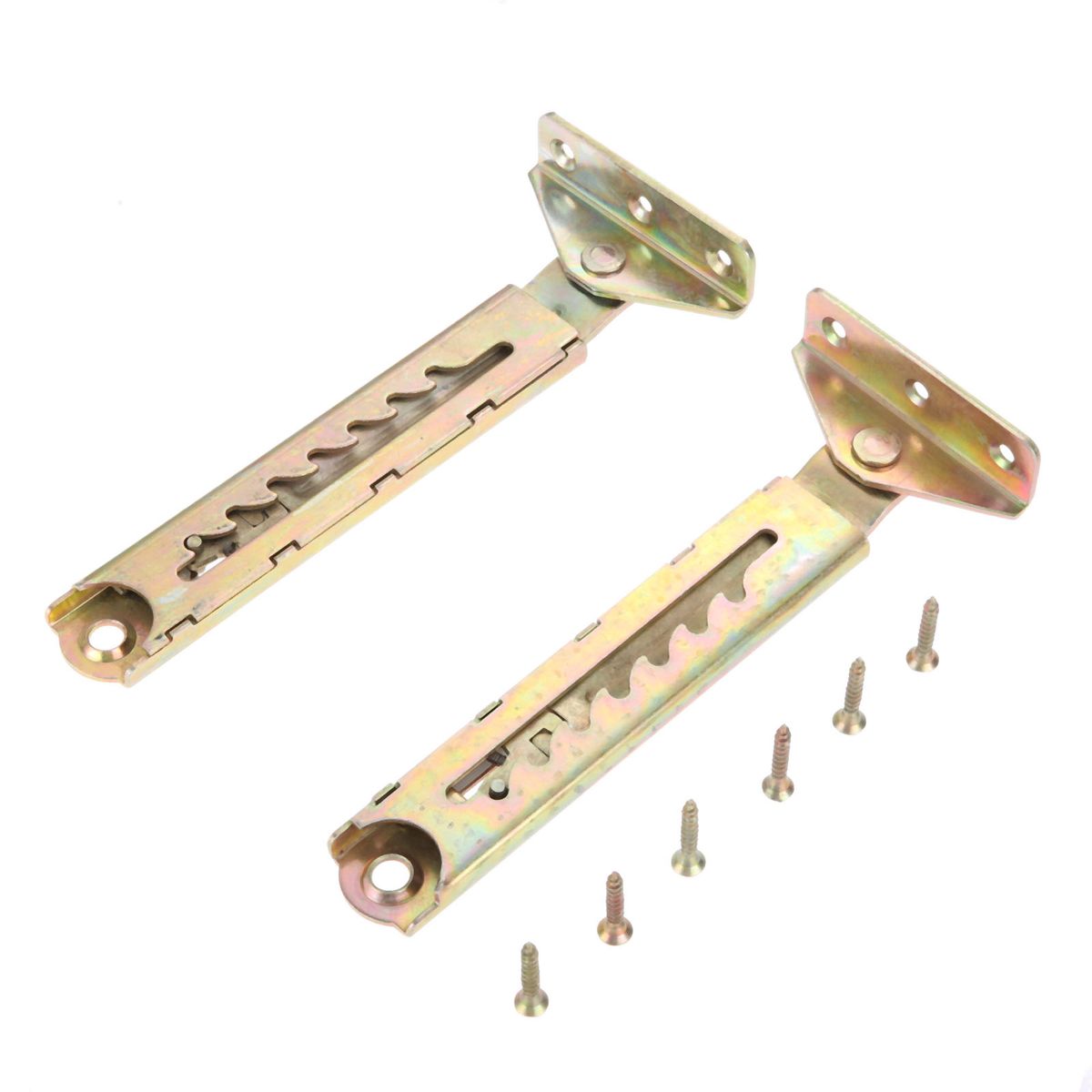 2pcs/1 Pair Angle Lifting Rod Desk 7 Gear Adjusting Hinge Angle Hinge With Bracket Furniture Hardware With Screws
