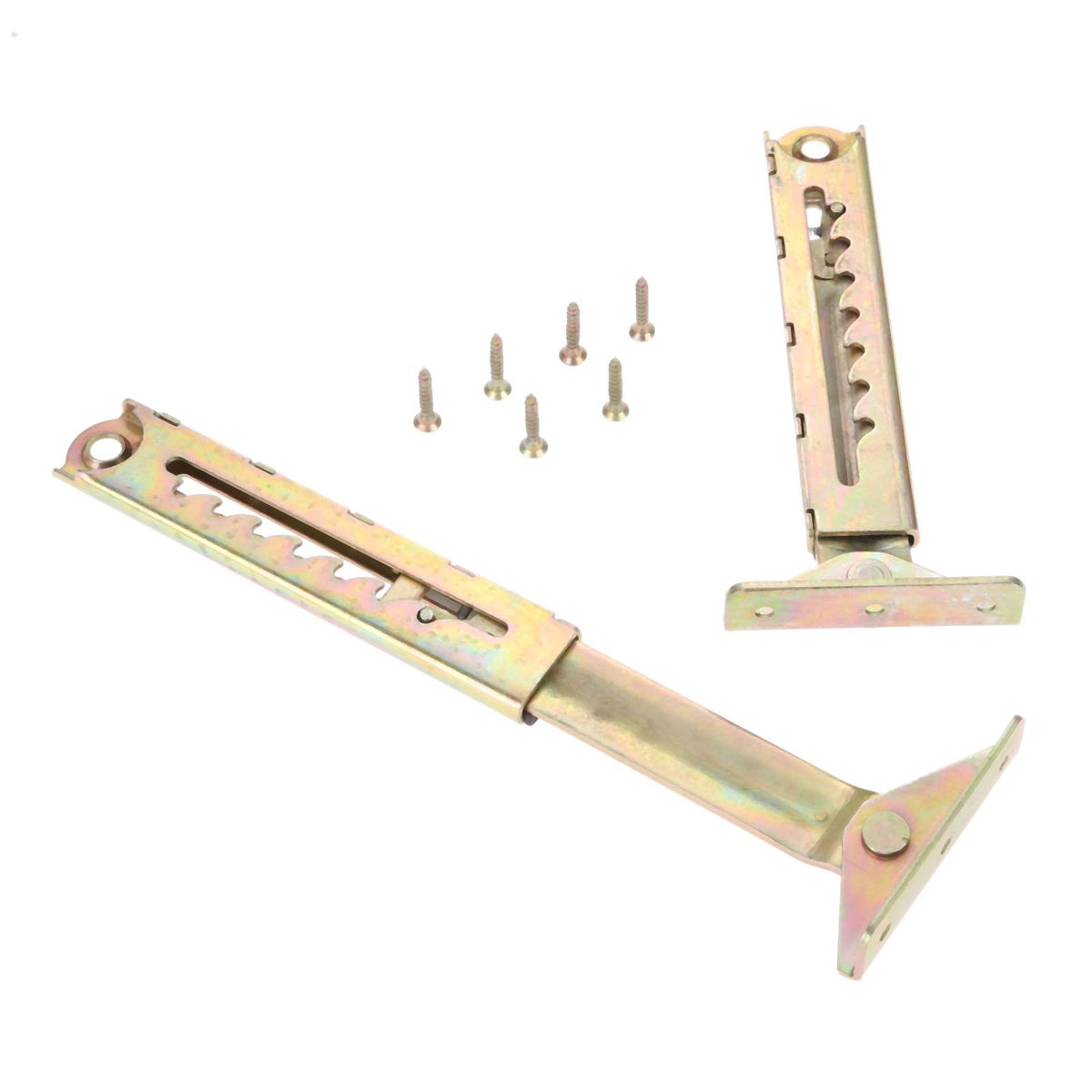 2pcs/1 Pair Angle Lifting Rod Desk 7 Gear Adjusting Hinge Angle Hinge With Bracket Furniture Hardware With Screws